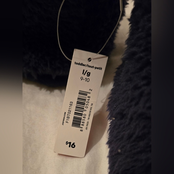 NWT: Joe Fresh Toddler Winter Slipper Booties; Size Large; Navy - Picture 7 of 7